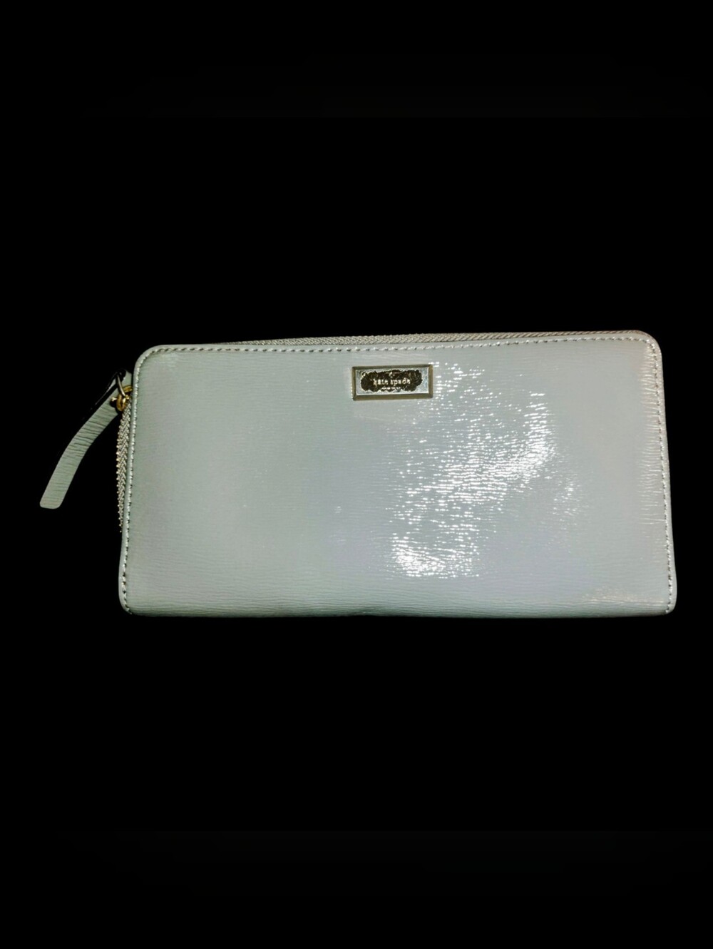 Kate Spade White Patent Zip Wallet